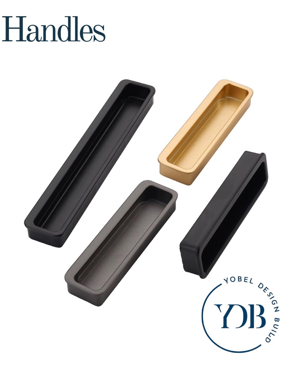 Recessed flush pull handle