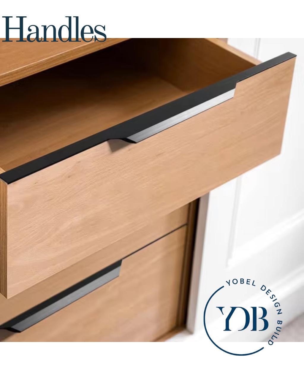Aluminium finger edge pull handle