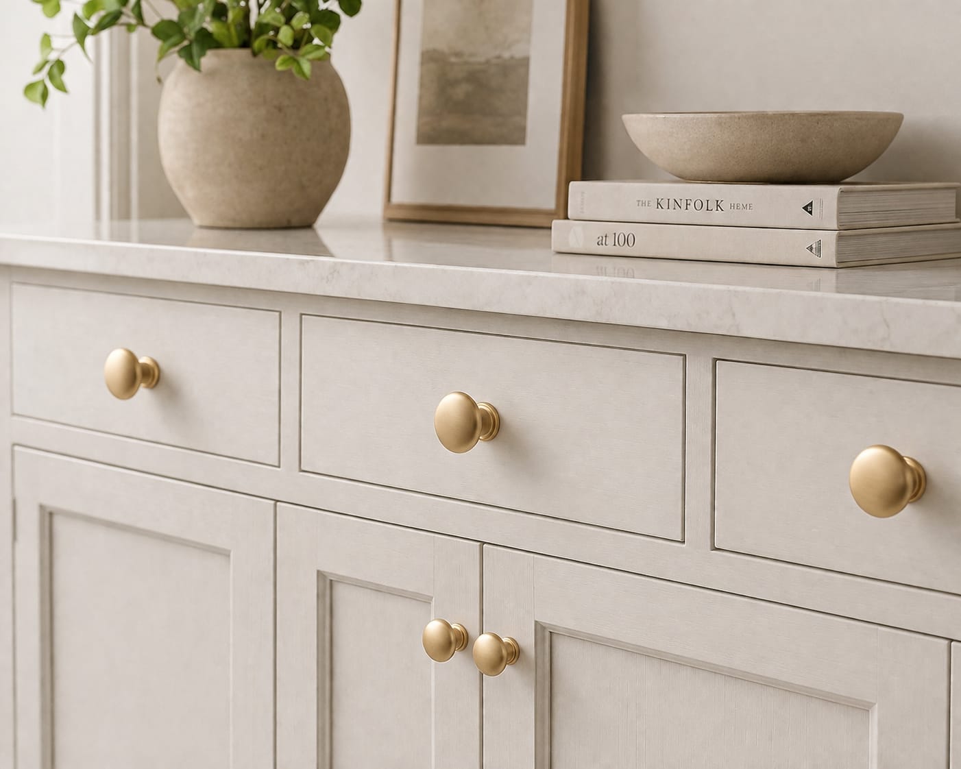 Brushed Gold cabinet knobs
