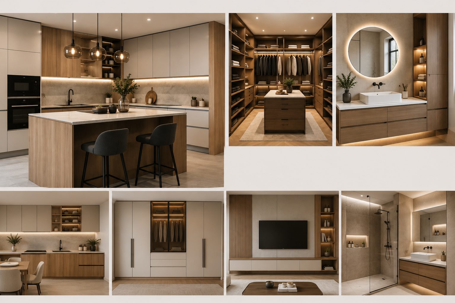 Custom cabinetry, kitchens, wardrobes and TV units by Yobel Design Build